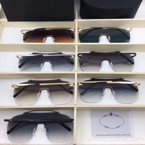 Goggle Rimless γυαλιά ηλίου με πολύχρωμο φακό